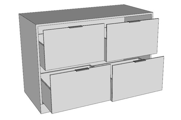 4 Gavetas e 2 Colunas