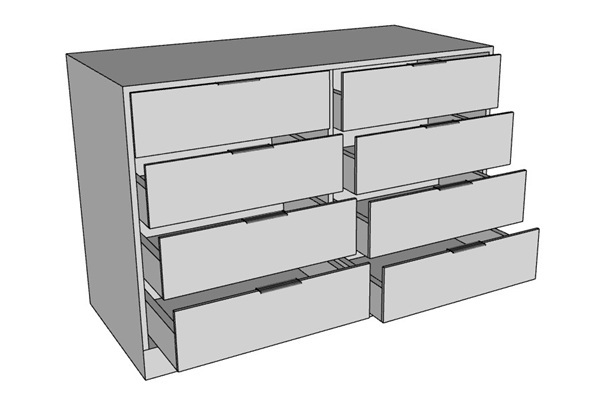 8 Gaveta e 2 Colunas